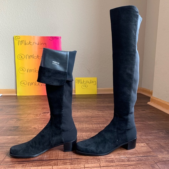 Stuart Weitzman Elasticized Suede 11M Knee hi Boot - Picture 4 of 15